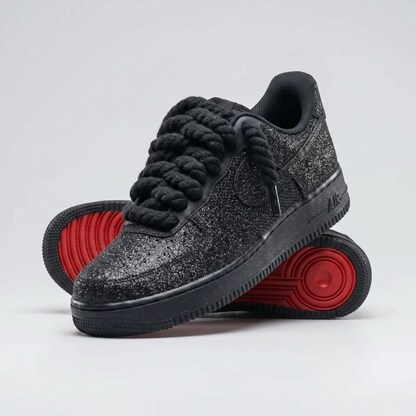 AF1 Custom Red Sole Crystal Edition